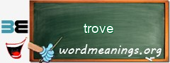 WordMeaning blackboard for trove